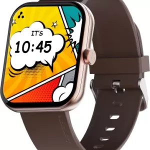 Ambrane Wise Eon Max with 2.01” Lucid display, BT Calling, with customisable watch face Smartwatch  (Burgundy Strap, Regular)