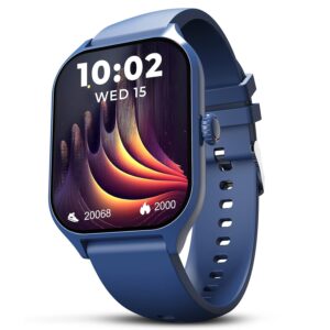 BeatXP Marv Raze 1.96″ Display, Advanced Bluetooth Calling Smart Watch, Smart AI Voice Assistant, 60 Hz Refresh Rate, Health, SpO2 & Stress Monitoring, Fast Charging (Blue)